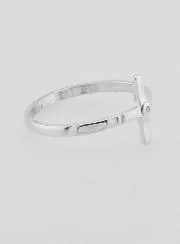 Ring Kreuz Christi 925er Sterling Silber - Grösse 56