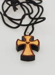 Anhänger Kreuz Holz Herz