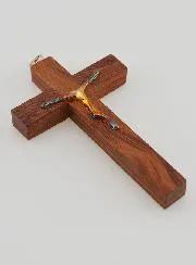 Kreuz Anhänger Holz Modern