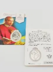 Gebetskarte Heiliger Alphonse Marie Liguori mit Medaille