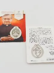 Gebetskarte Heiliger Josemaria Escriva de Balaguer mit Medaille