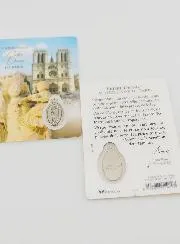Gebetskarte Kathedrale Notre Dame in Paris mit Medaille
