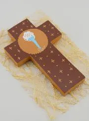 Kinder-Kreuz aus Holz Taufwasser - 12 cm