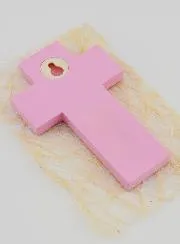 Kinder-Kreuz Holz Taufwasser - 12 cm