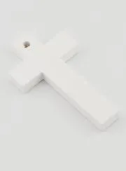 Holzkreuz - Herz der Liebe & Blumen Orange