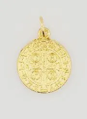 Anhänger Benedictus-Medaille Goldfarben - 18mm