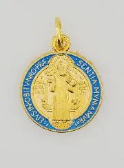 Benediktus Medaille Goldfarben - 18mm