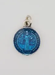 Anhänger Benediktus Medaille Blau - 1.5cm