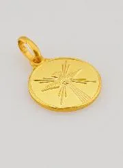 Medaille zur Firmung Taube Heiliger Geist Vergoldet