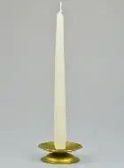 Tischkerze Leuchterkerze Wollweiß - 25cm
