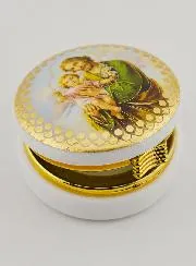 Hostiendose Abbildung Heiliger Josef mit dem Jesuskind - 5 cm