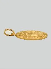 Medaille des Heiligen Benedikt aus 18 Karat Gold - 16 mm