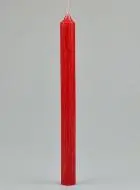 Tischkerze Leuchterkerze Rubinrot Rustic - 25cm