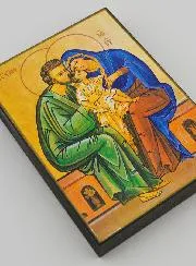 Religiöse Ikone der Heiligen Familie - 15 cm