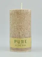 Bio Rustik Kerze Olive - Farbe Siena - 100% Natürlich -13 X 7 cm