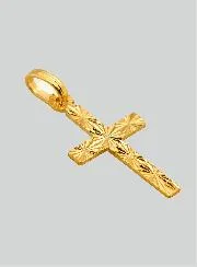Anhänger Kreuz Jesu - 18 Karat Gold Gelbgold