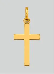 Anhänger Kreuz Jesus Christus - 15mm - 18 Karat Gold