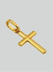 Jesus Kreuz Anhänger - 10mm - Massiv 18 Karat Gold