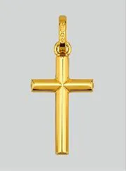 Jesus Kreuz Anhänger - 10mm - Massiv 18 Karat Gold