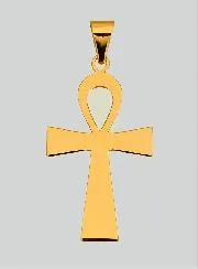 Anhänger Ägyptisches Kreuz - 22mm - Massiv 18 Karat Gold