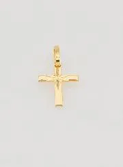 Anhänger Kreuz Stern der Weisen - 10mm - Massiv Gold 18 Karat