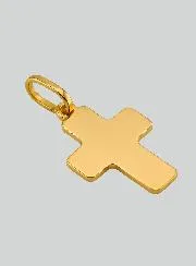 Anhänger Kreuz Klassisch - 15mm - Massiv Gold 18 Karat