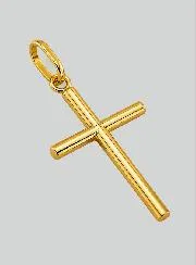 Klassischer Kreuz Anhänger - 22mm - 18 Karat Massiv Gold