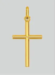 Klassischer Kreuz Anhänger - 22mm - 18 Karat Massiv Gold