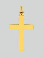 Anhänger Klassisches Kreuz Diamantiert - 22mm - Massiv Gold 18 Karat