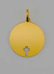 Anhänger Kreuz Jesu - 16mm - Massiv Gold 18 Karat