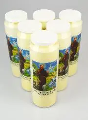 6 Novenenkerzen Heiliger Franziskus von Assisi