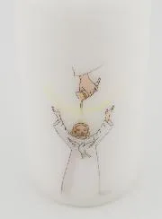 Kerze zur Firmung - Salbung Blondes Mädchen