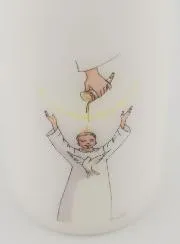 Firmungskerze - Salbung Junge blondes Haar