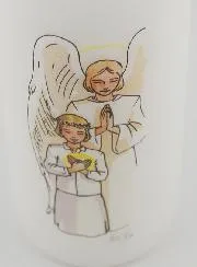 Kommunion Kerze Dankgebet - Blondes Mädchen