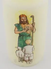 Kommunion Kerze Der Herr ist mein Hirte - Blonder Junge