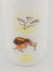 Kerze zur Firmung Geschenk Gottes - Mädchen mit Braunem Haar