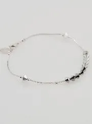 Zehner Rosenkranz Armband Kristall Schwarz & Silber