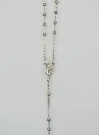 Rosenkranz Halskette 925 Sterling Silber Rhodiniert
