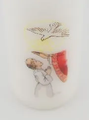 Kerze zur Firmung - Empfange den Heiligen Geist - Blondes Mädchen