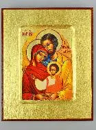Byzantinische Ikone Heilige Familie - 13cm
