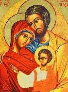 Byzantinische Ikone Heilige Familie - 24 cm