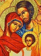 Religiöse Ikone Heilige Familie - 9cm