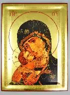 Große Religiöse Ikone Maria, Mutter Gottes - Madonna von Wladimir 40cm