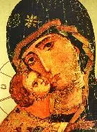 Große Religiöse Ikone Maria, Mutter Gottes - Madonna von Wladimir 40cm