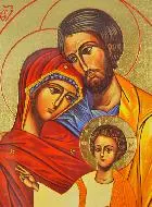 Religiöse Ikone der Heiligen Familie - 19cm