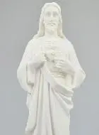 Herz-Jesu-Figur aus Alabaster - 32cm