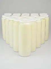 Karton 20 Novenen Kerzen Weiss
