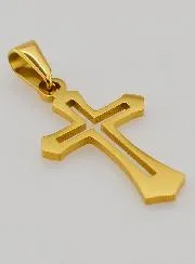 Kreuz Anhänger Filigran - Goldfarben