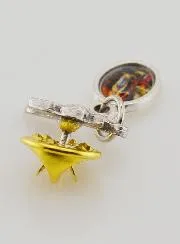 Anstecknadel Medaille Gottesmutter von Lourdes - 3cm