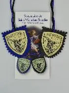 Skapulier des Heiligen Michael mit Schild aus Stoff - 5 cm